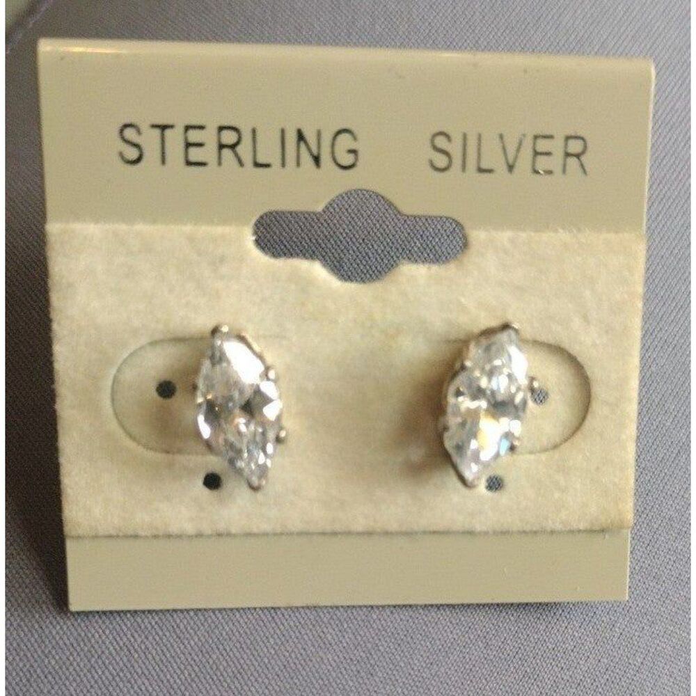 Sterling silver zirconia earrings